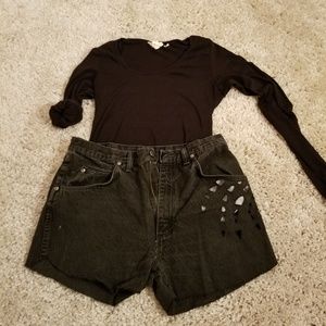 Distressed Wrangler Shorts